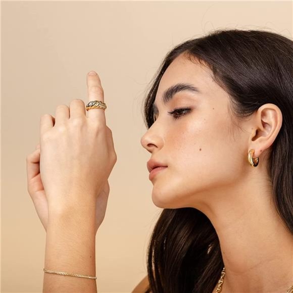 14K Gold Plated Curb Chain Adjustable Bracelet for Women Cute Gift - Picture 6 of 6